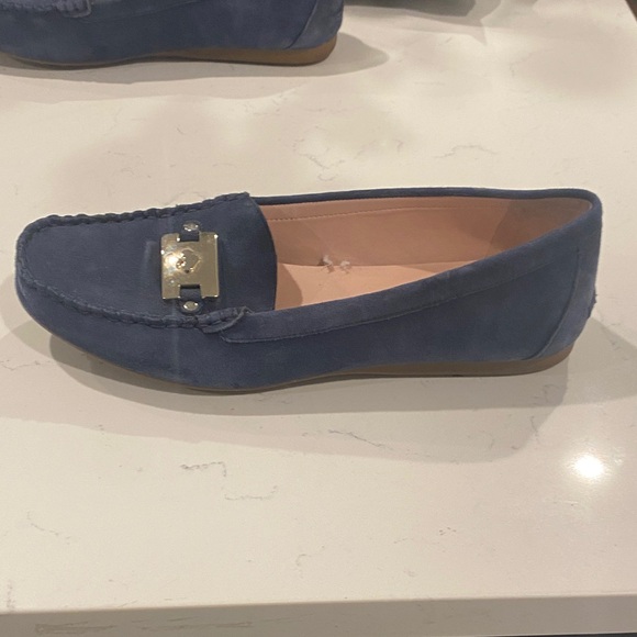 Kate Spade Dark Blue Loafers with Gold Accent - Picture 6 of 11